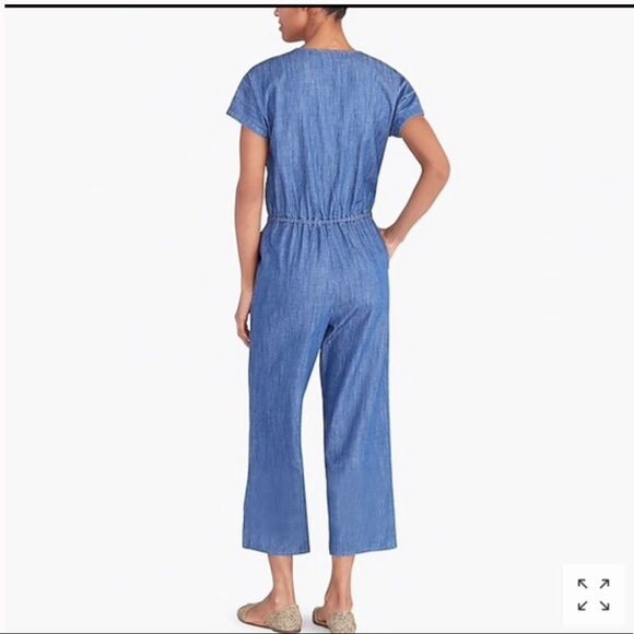 New J crew Denim Jumper/Romper Jump suit small S blue - Picture 3 of 7